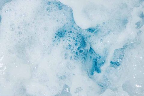 Foamy bubbling water in a hot tub