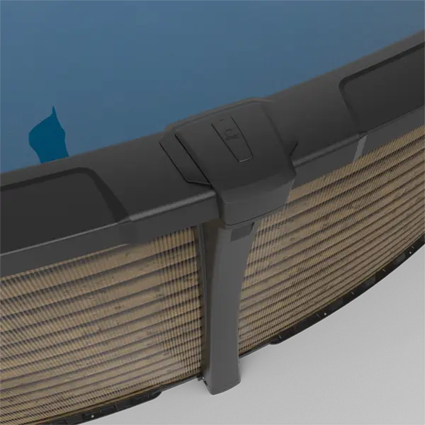 close up details of Carvin's Madera above-ground pool model